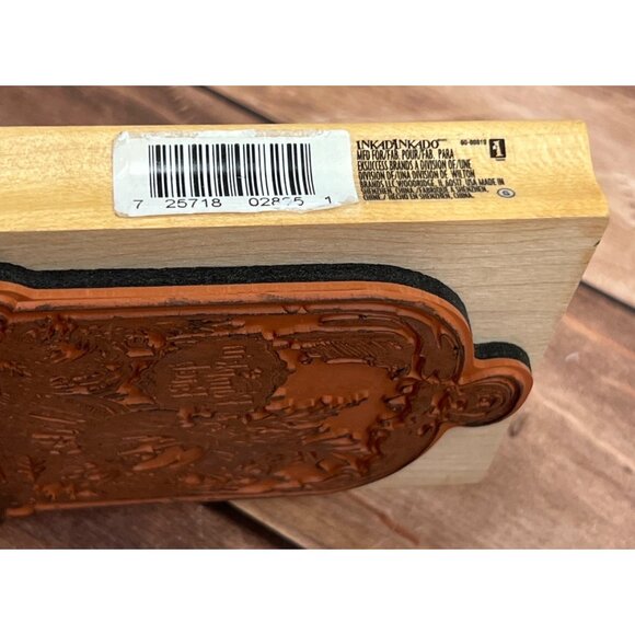 INKADINKADO 60-00810 PUMPKIN PATCH WOOD MOUNTED RUBBER STAMP - Picture 4 of 5